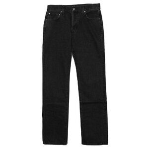 Edwin Simone Mid-Rise Button Fly Straight Denim Jeans Maire Black Size 24 USA